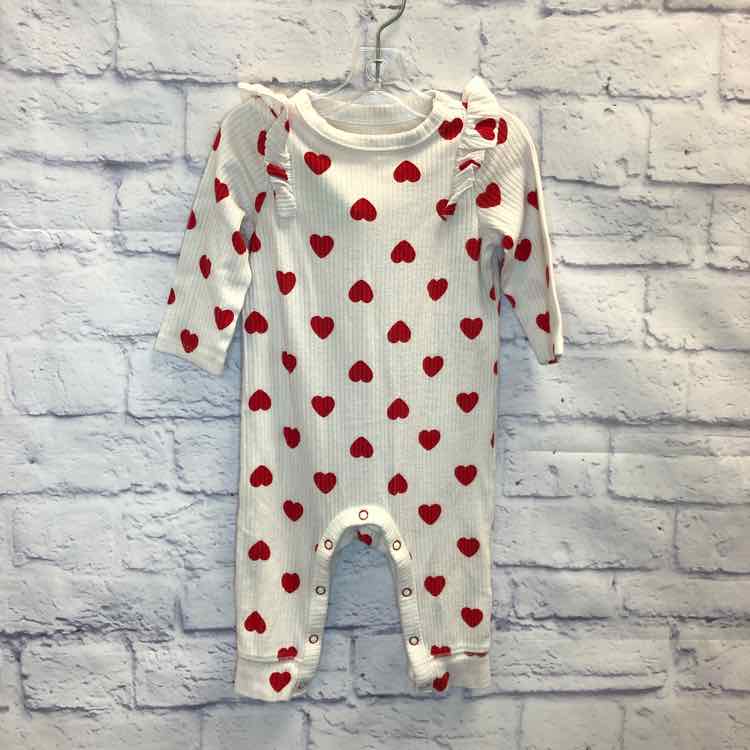 Cat & Jack Hearts Size 3-6 Months Girls Romper