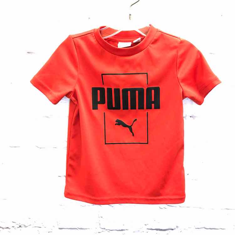 Puma Red Size 2T Boys Short Sleeve Shirt