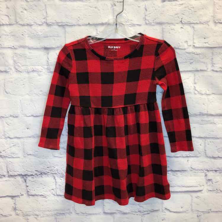 Old Navy Red & Black Size 5 Girls Dress