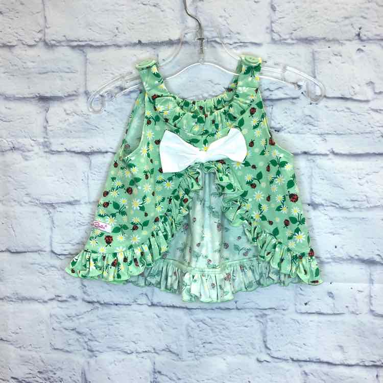 Ruffle Butts Green Size 6-12 months Girls Tank Top