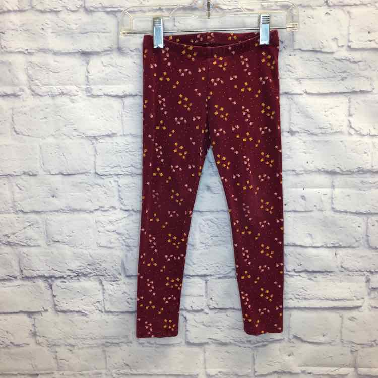 Cat & Jack Maroon Size 5 Girls Leggings