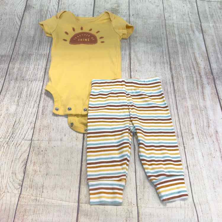 Just One You Yellow Size 6 Months Boys 2 Piece Outfit