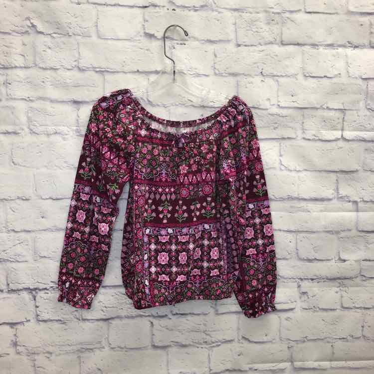 Childrens Place Maroon Size 7 Girls Long Sleeve Shirt