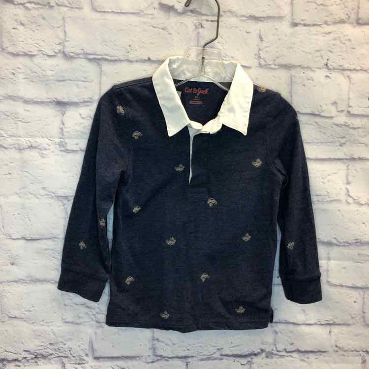 Cat & Jack Navy Size 2T Boy Polo or Button Down