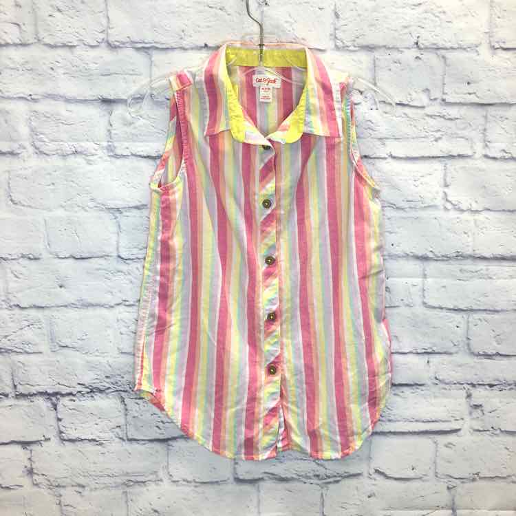 Cat & Jack Stripe Size 7 Girl Polo or Button Down