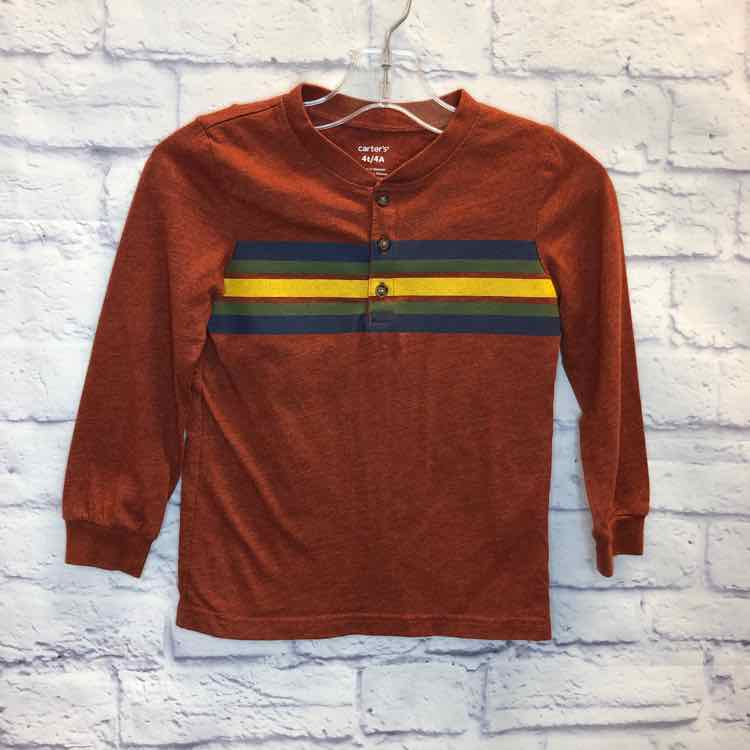 Carters Orange Size 4T Boys Long Sleeve Shirt