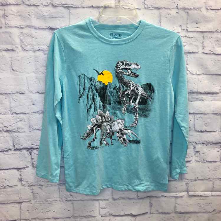 Childrens Place Aqua Size 10 Boys Long Sleeve Shirt