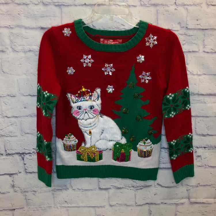 33 Degrees Red Size 10 Girls Sweater