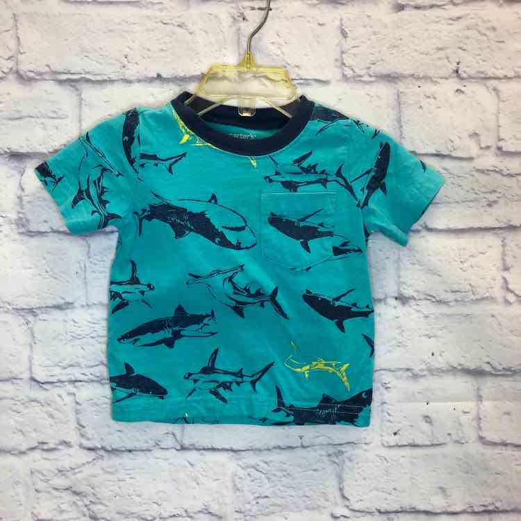 Carters Green Size 12 Months Boys Short Sleeve Shirt