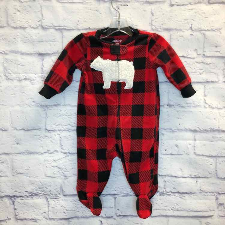 Carters Red & Black Size 3 Months Boys Sleeper