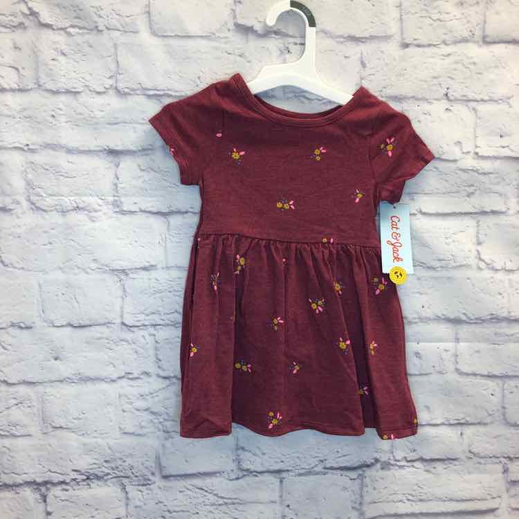 Cat & Jack Maroon Size 18 Months Girls Dress