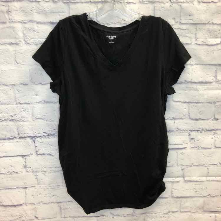 Old Navy Black Size XL Maternity Short Slv Top