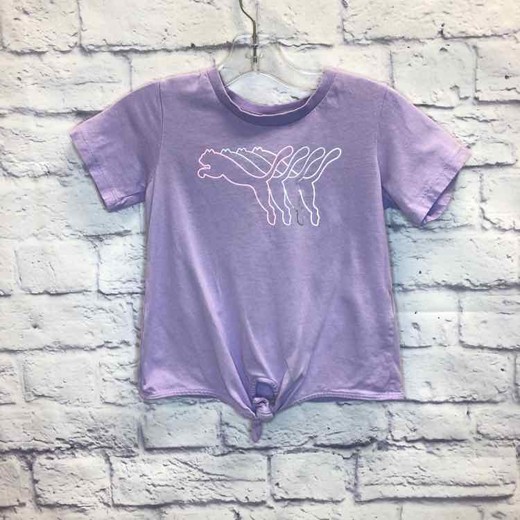 Puma Purple Size 4T Girls Short Sleeve Shirt
