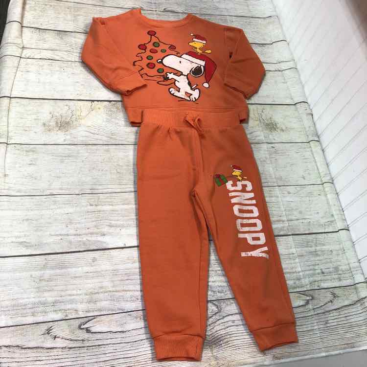 Peanuts Orange Size 3T Boys 2 Piece Outfit