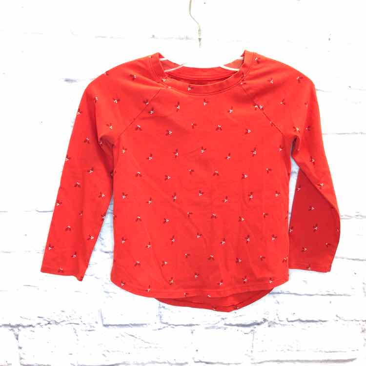 Cat & Jack Red Size 5 Girls Long Sleeve Shirt