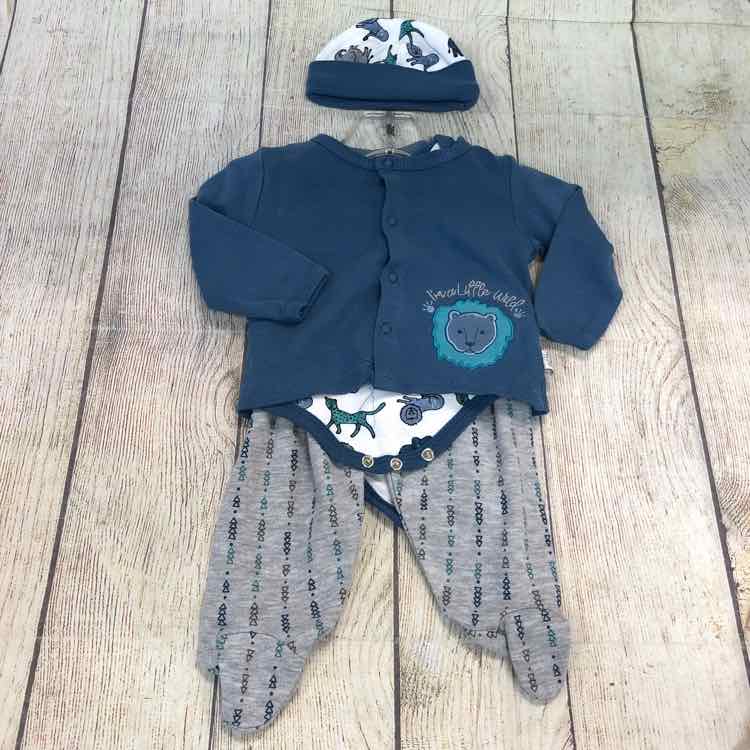 Little & Loved Blue Size 0-3 Months Boys 4 Piece Outfit
