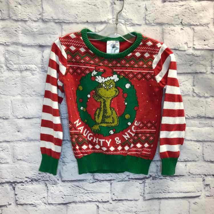 Grinch Red Size 6 Girls Sweater