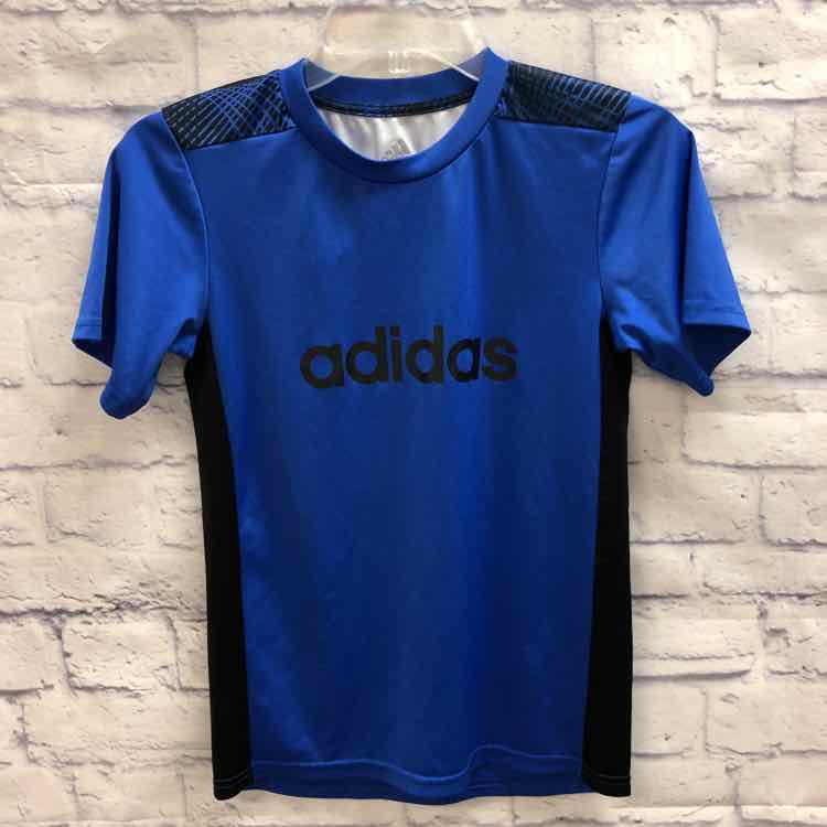 Adidas Blue Size 10 Boys Short Sleeve Shirt