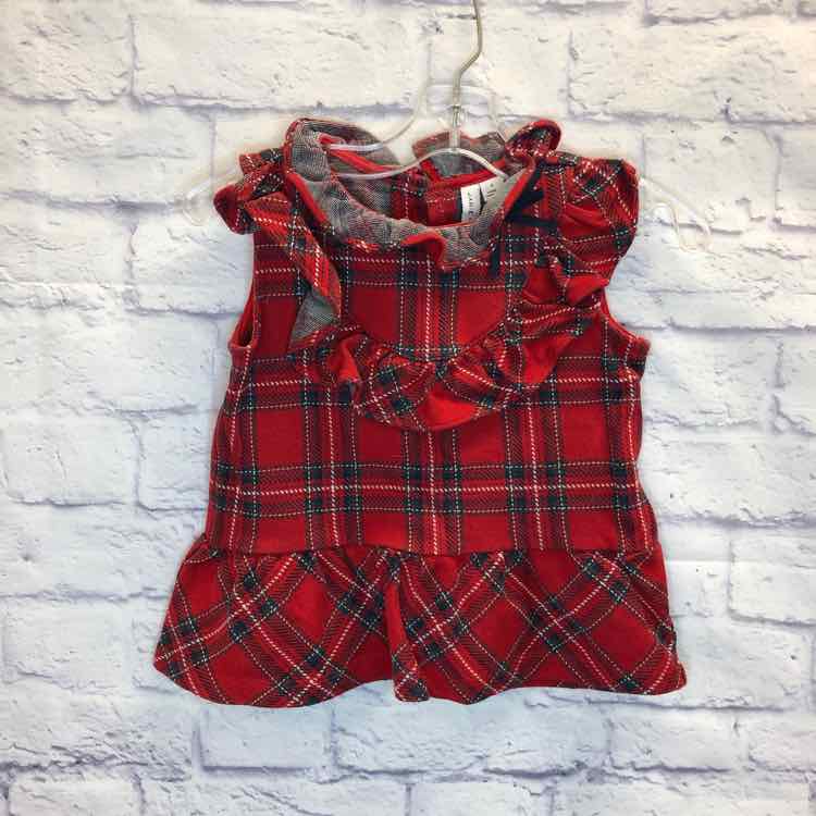 Janie & Jack Plaid Size 6 Girls Short Sleeve Shirt