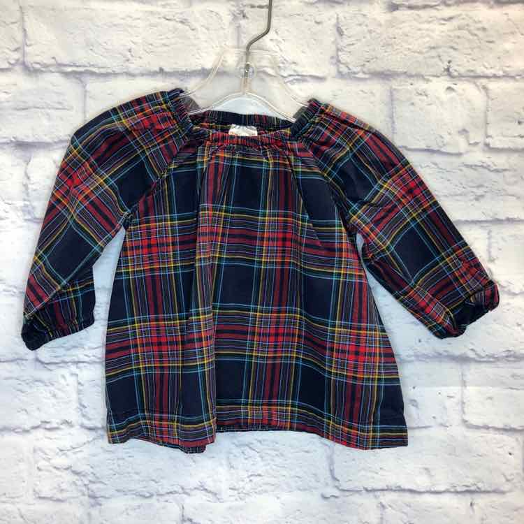 Hanna Andersson Plaid Size 12-18 months Girls Long Sleeve Shirt