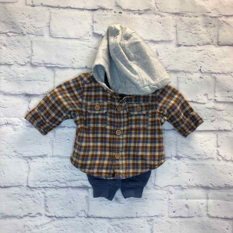 Carters Brown Size Newborn Boys 2 Piece Outfit