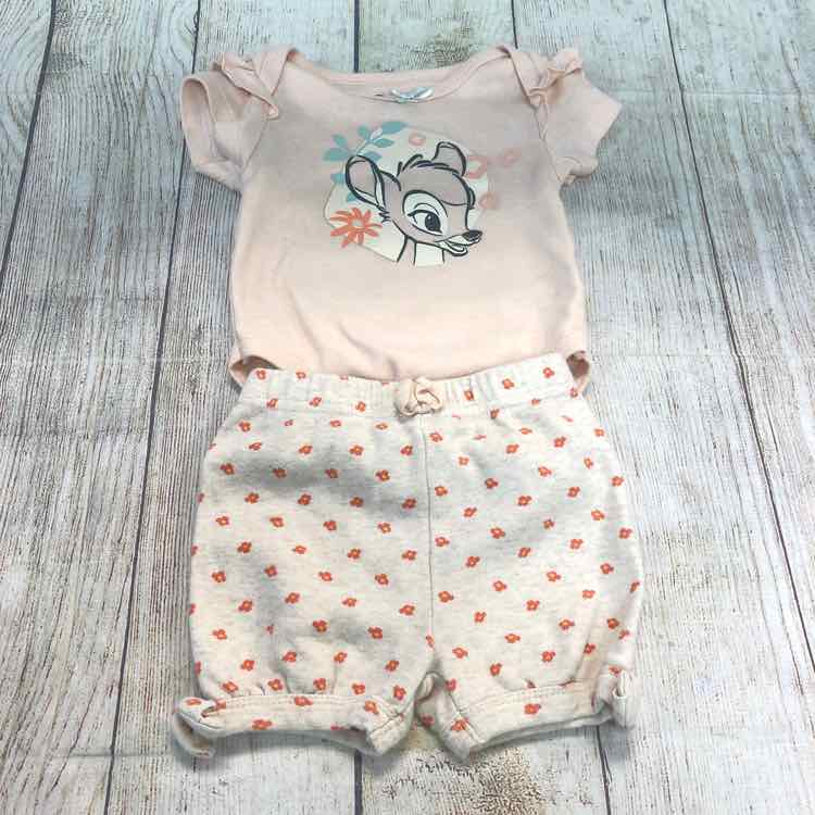 Disney Peach Size 9 Months Girls 2 Piece Outfit