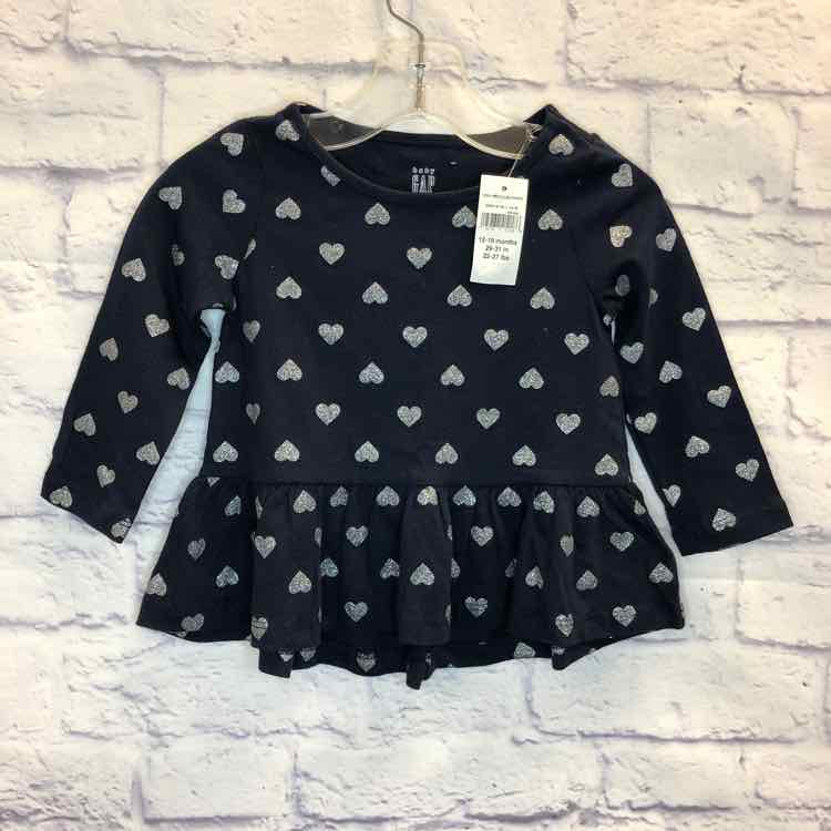 Gap Navy Size 12-18 months Girls Long Sleeve Shirt