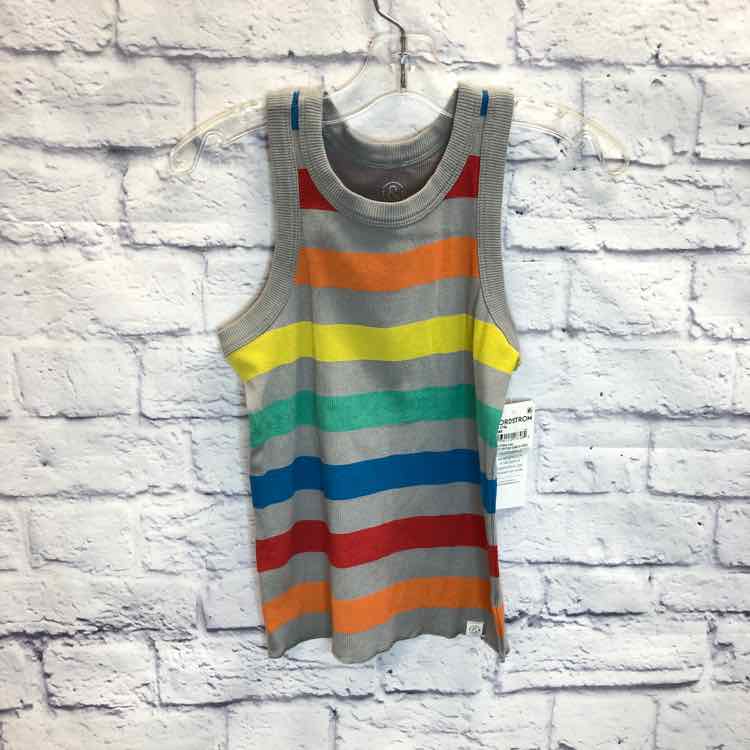 T&B Stripe Size 7 Girls Tank Top