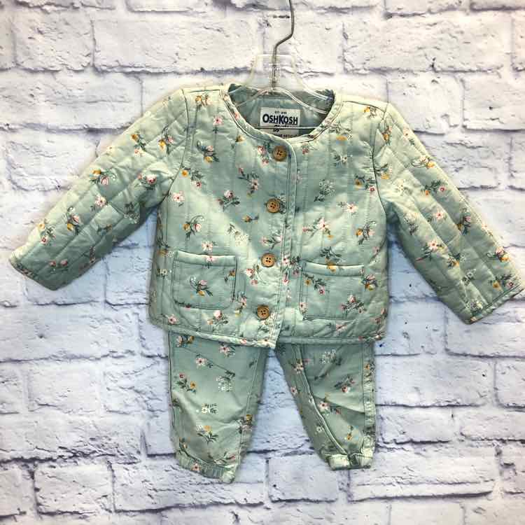 Oshkosh Green Size 18 Months Girls 2 Piece Outfit