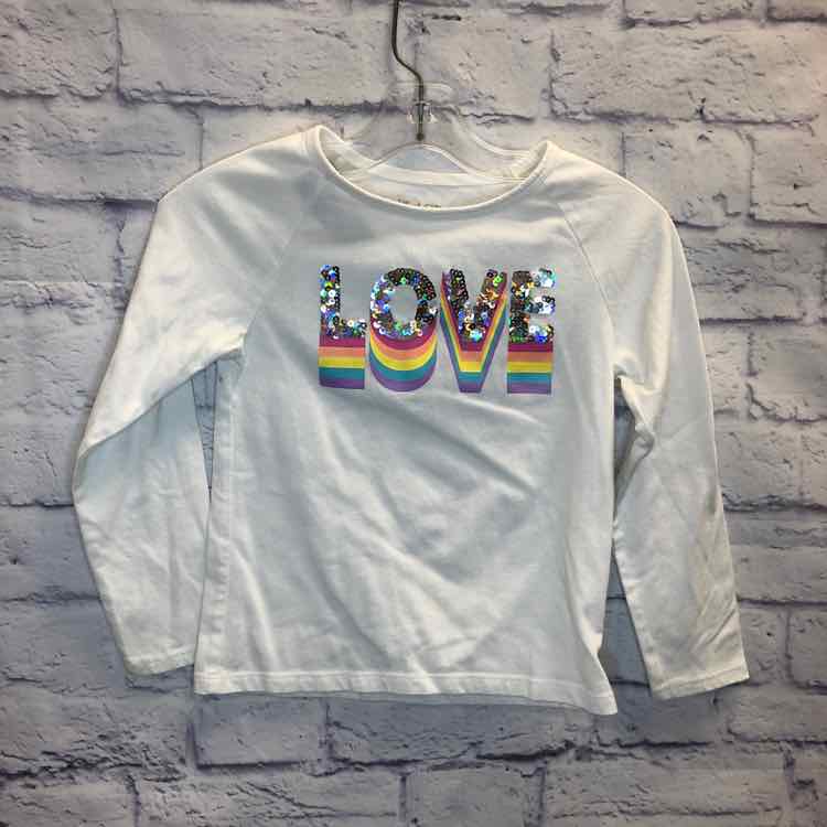 Childrens Place White Size 5 Girls Long Sleeve Shirt