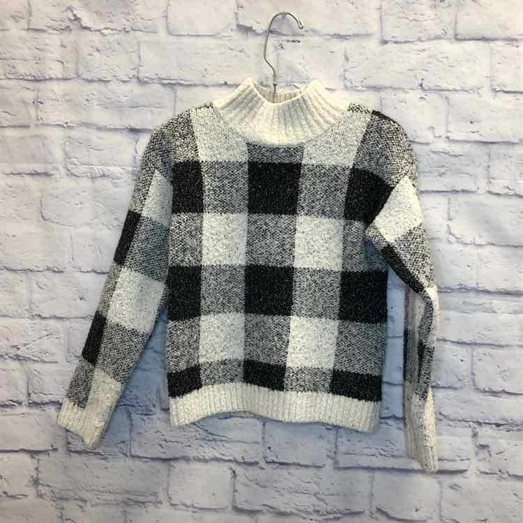 Cat & Jack Black & White Size 7 Girls Sweater