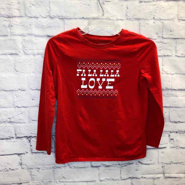 Cat & Jack Red Size 10 Girls Long Sleeve Shirt