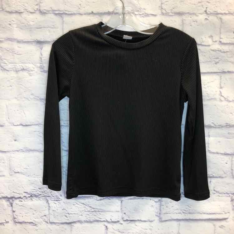 Black Size 7 Girls Long Sleeve Shirt