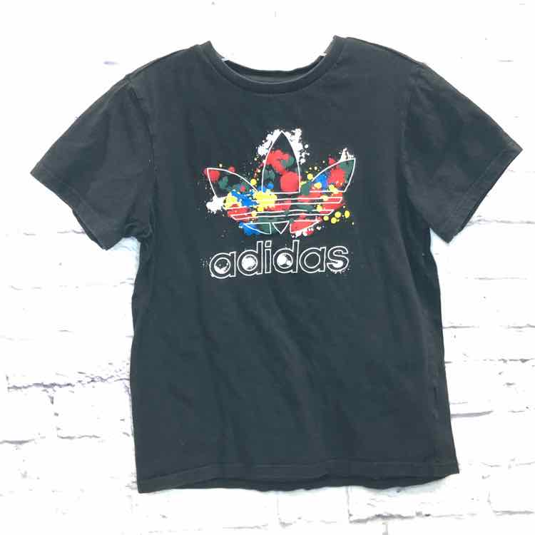 Adidas Black Size 14 Boys Short Sleeve Shirt
