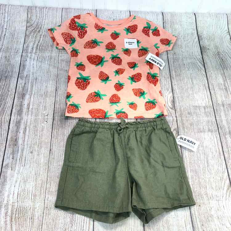 Old Navy Strawberries Size 4T Girls 2 Piece Outfit