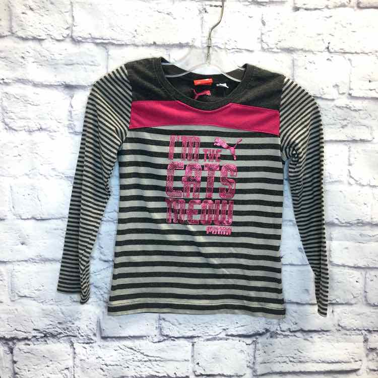 Puma Gray Size 5 Girls Long Sleeve Shirt
