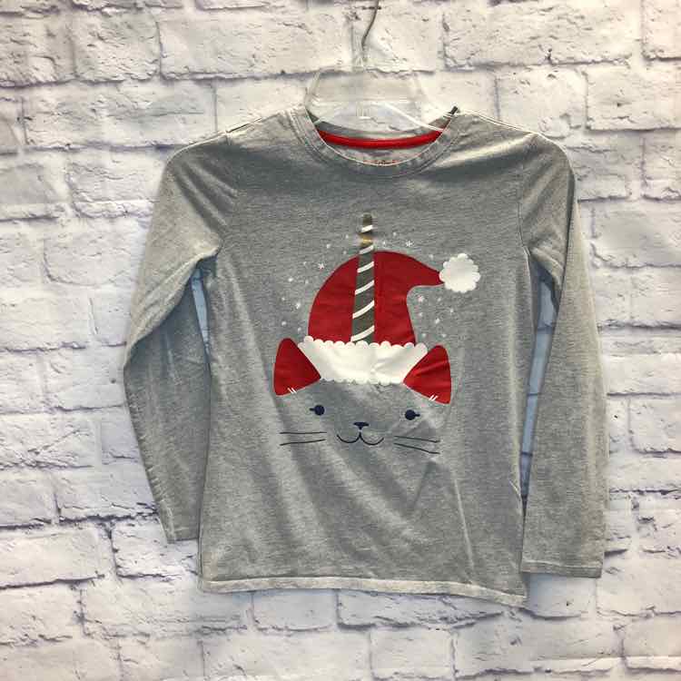 Cat & Jack Gray Size 10 Girls Long Sleeve Shirt