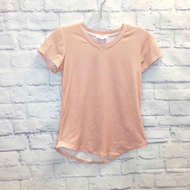 Poof Orange Size 10 Girls Short Sleeve Shirt