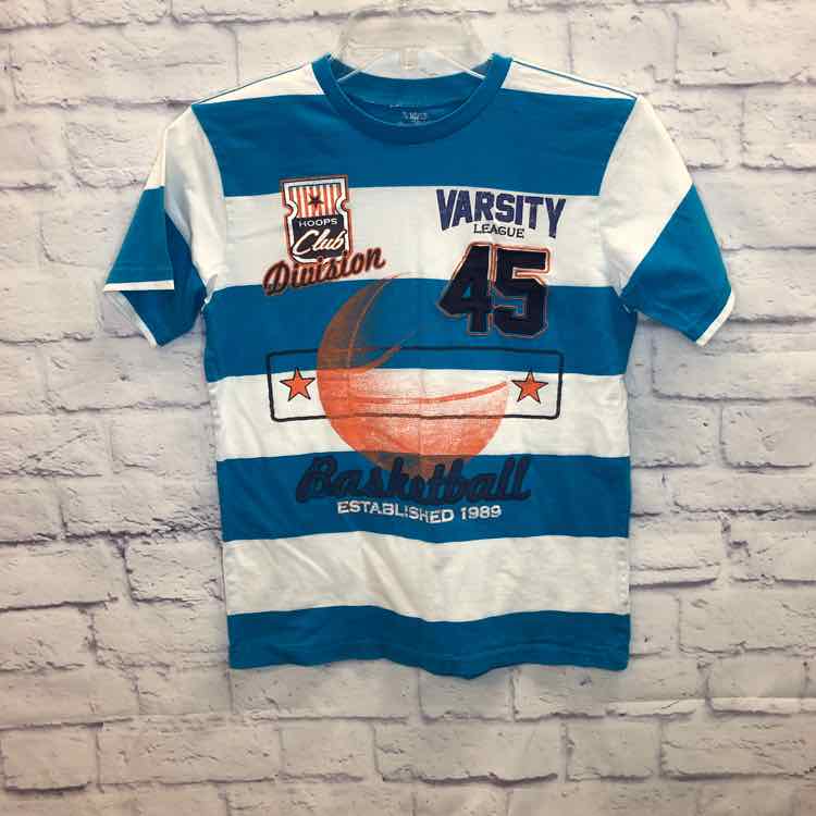 Childrens Place Stripe Size 10 Boys Short Sleeve Shirt