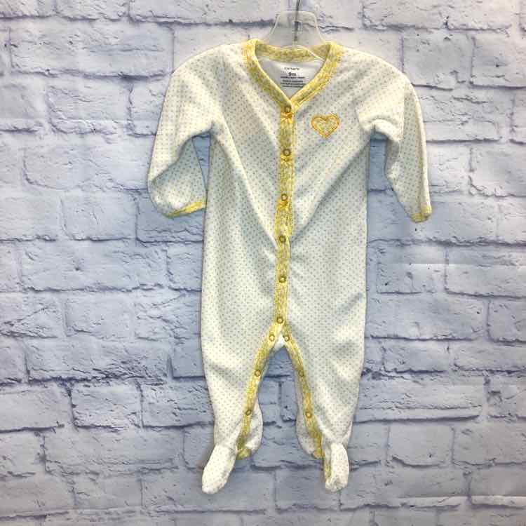 Carters Yellow Size 9 Months Terry Girls Sleeper