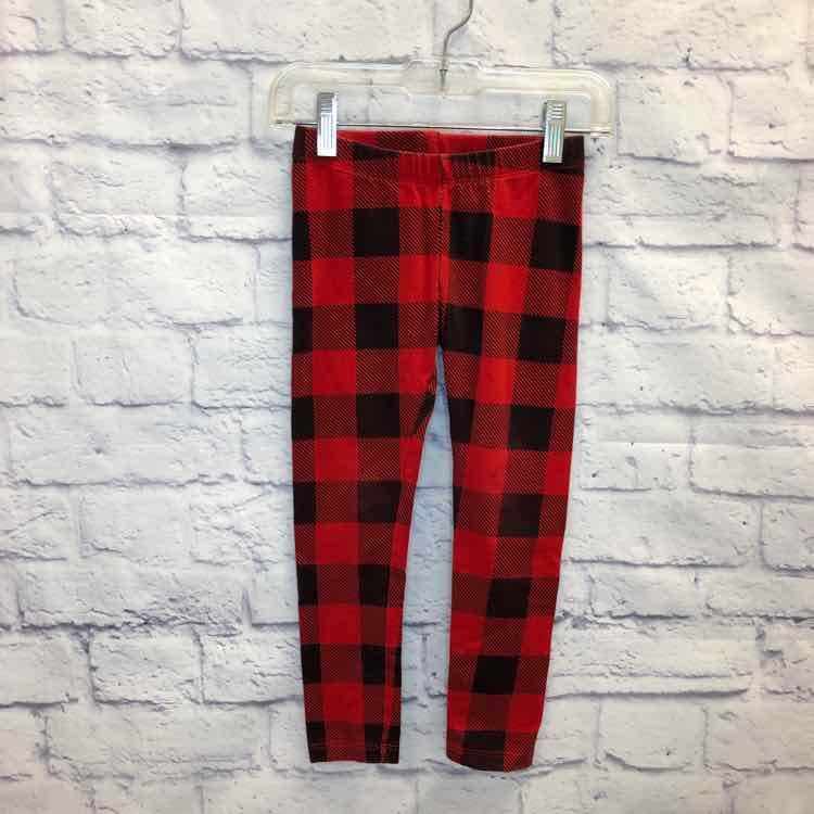 Cat & Jack Red & Black Size 4T Girls Leggings