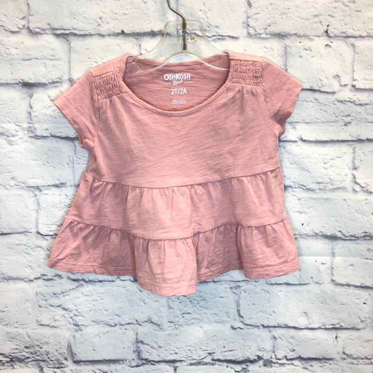 Oshkosh Pink Size 2T Girls Short Sleeve Shirt