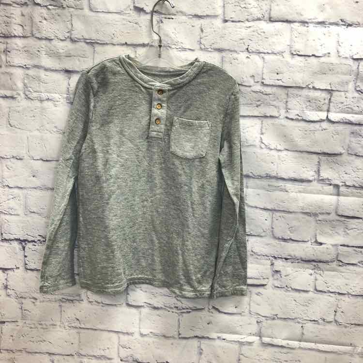 Cat & Jack Gray Size 8 Boys Long Sleeve Shirt