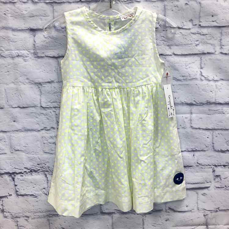 Smiling Button Polka Dot Size 5 Girls Dress