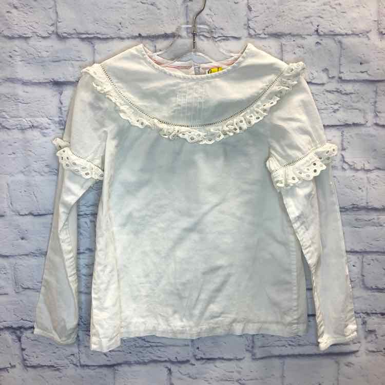 Mini Boden White Size 8 Girls Long Sleeve Shirt