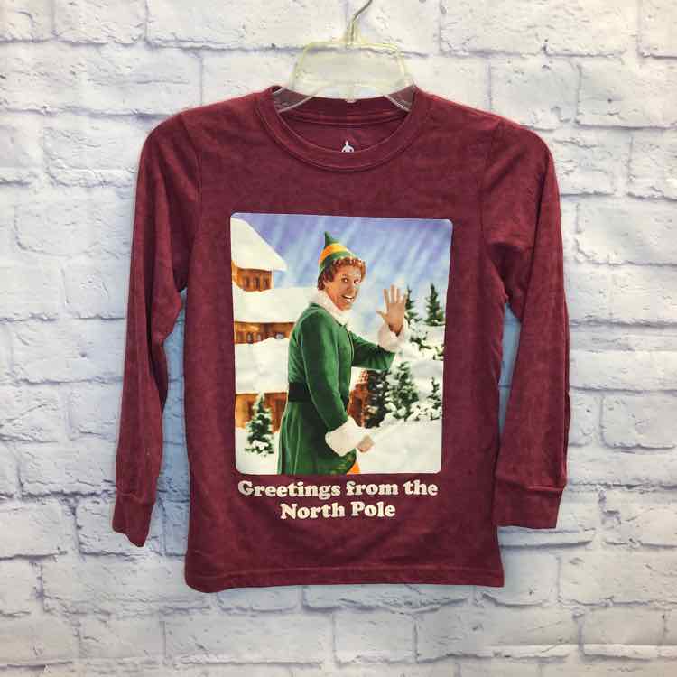 Elf Red Size 10 Boys Long Sleeve Shirt