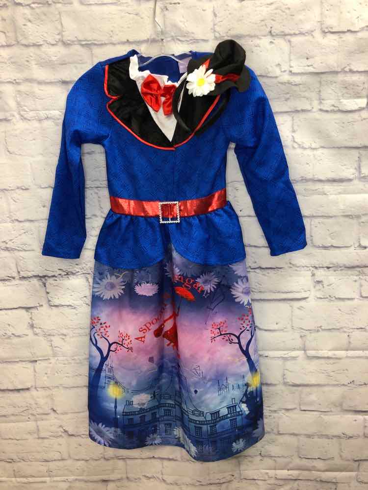 Mary Poppins Blue Size 6 Halloween Costume