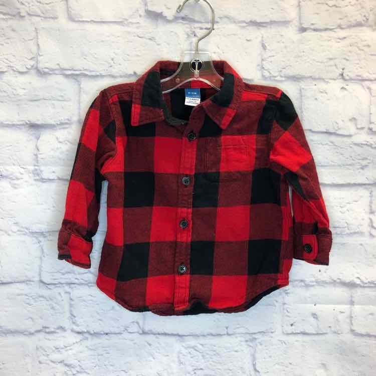 Old Navy Red & Black Size 6-12 months Boy Polo or Button Down