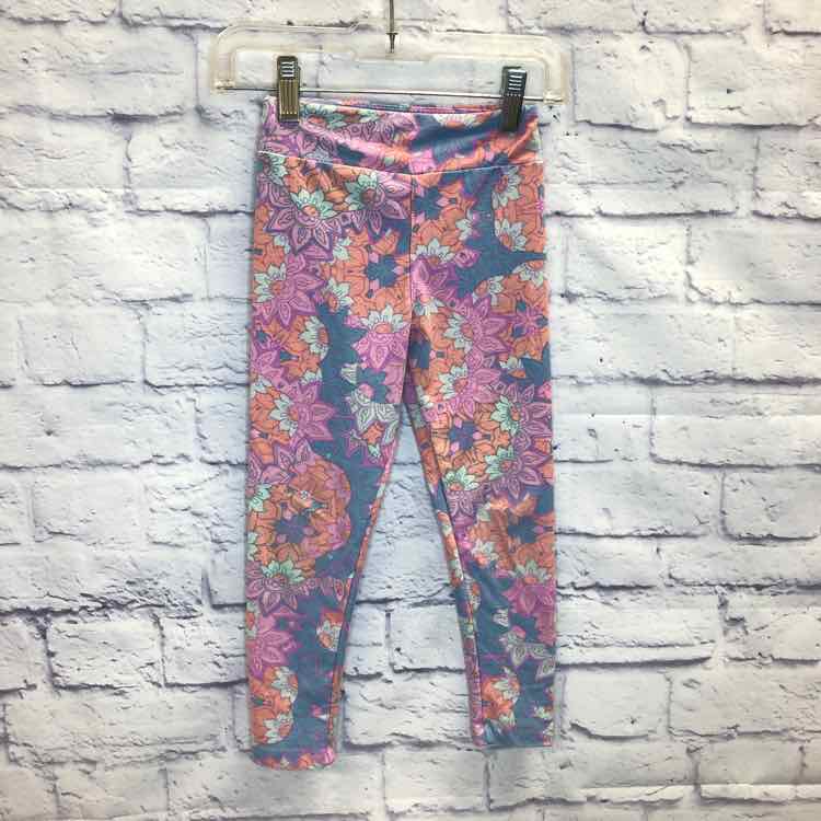 LulaRoe Floral Size 2-4 Girls Leggings