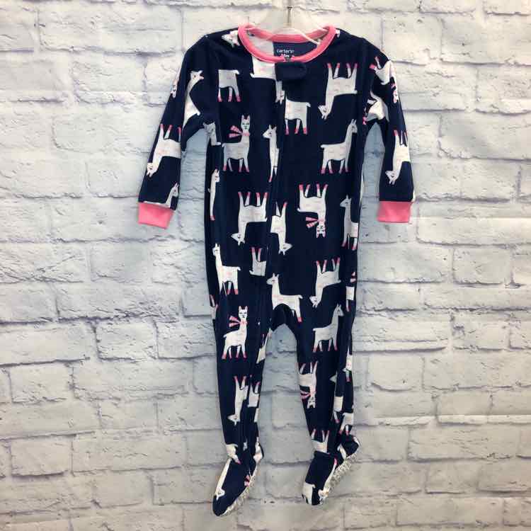 Carters Navy Size 24 Months Fleece Girls Sleeper